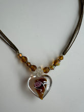 Load image into Gallery viewer, Vintage Glass Heart Pendant
