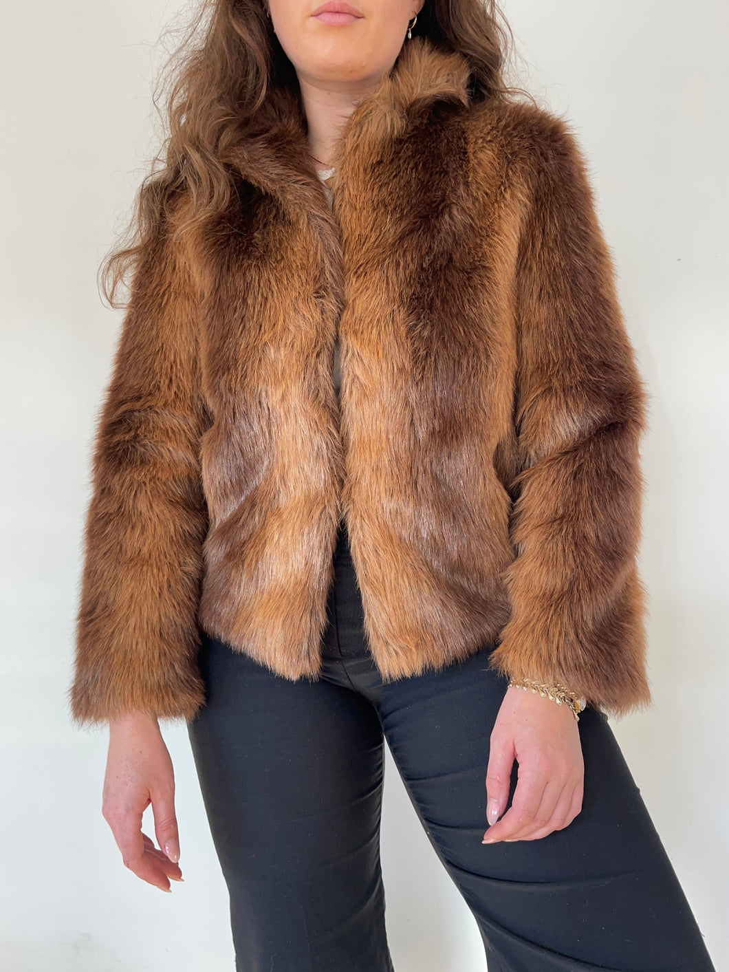 Vintage Faux Fur Jacket Made in Aus (M)