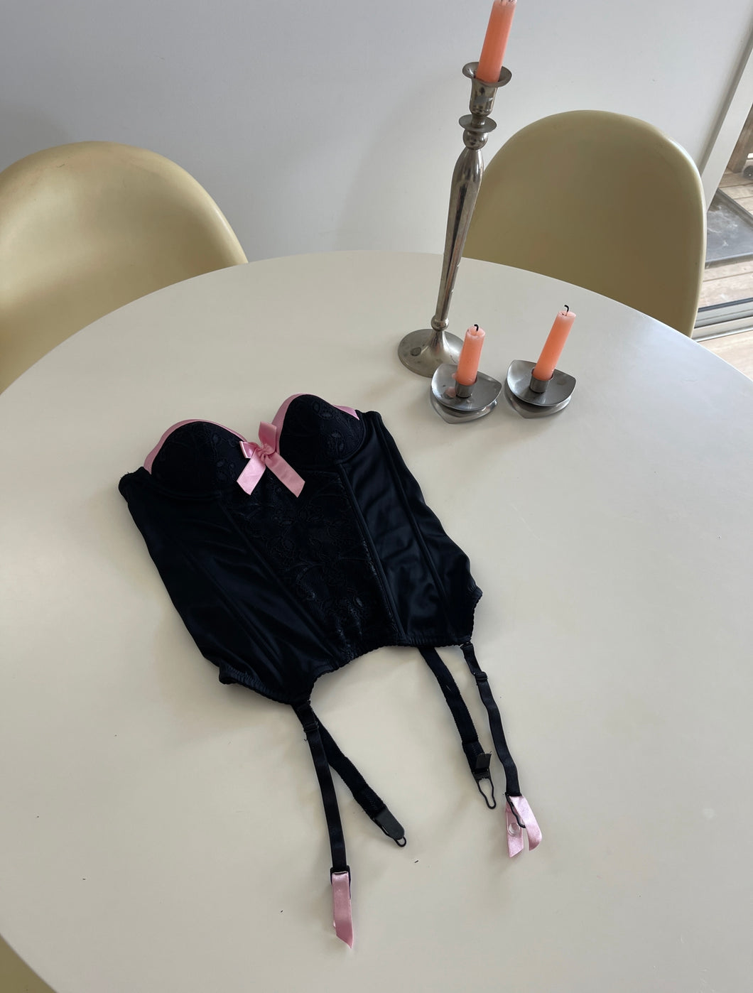 Black and Pink Bustier (10A)