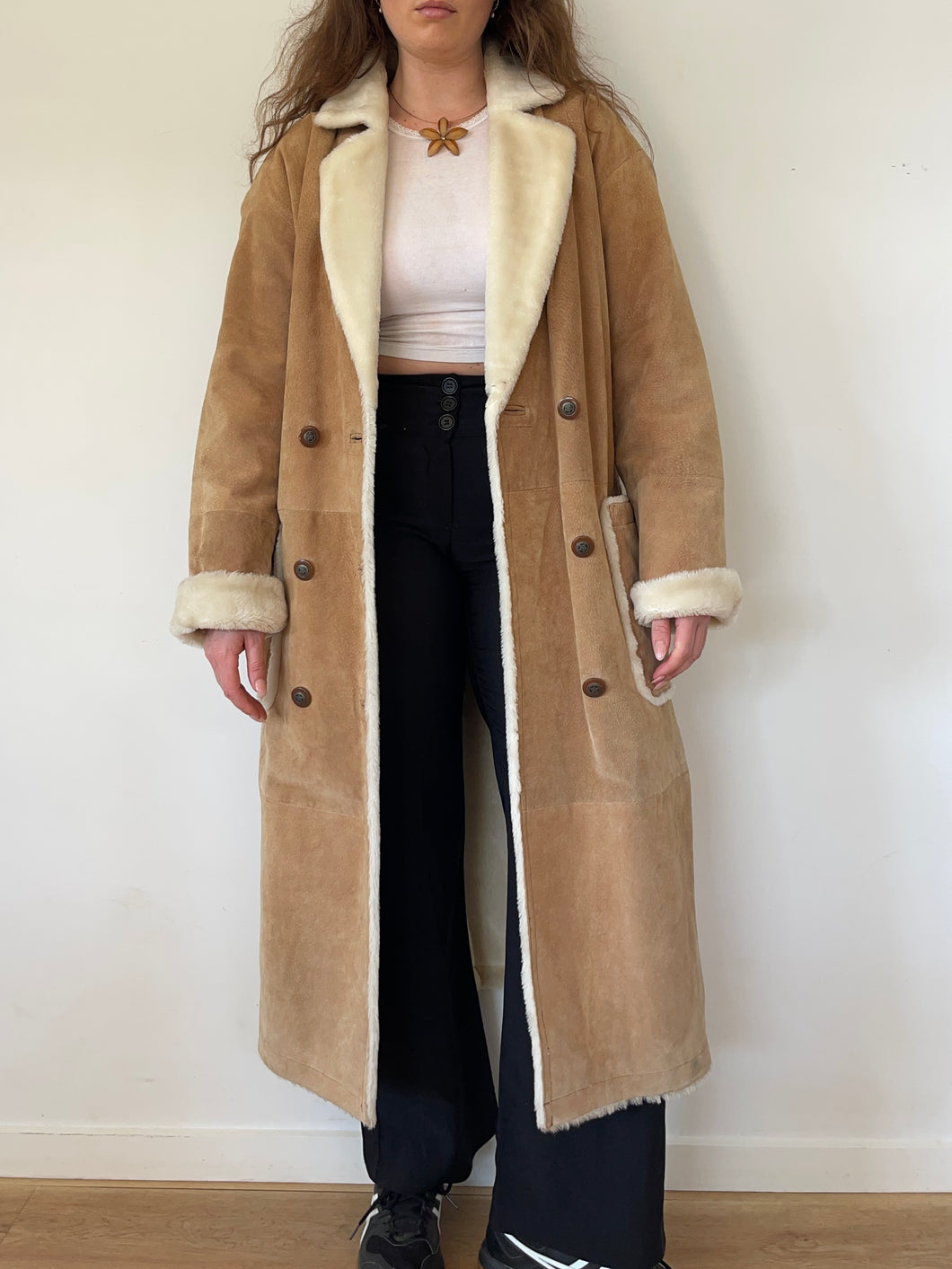 Vintage Fox Run Genuine Leather Coat (L)