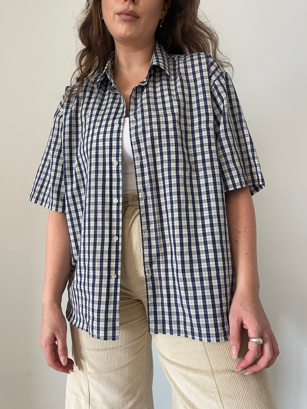 Vintage Whitmont Checked Button Up Shirt (L)