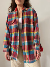 Load image into Gallery viewer, Vintage Plaid Button Up Shirt (L)
