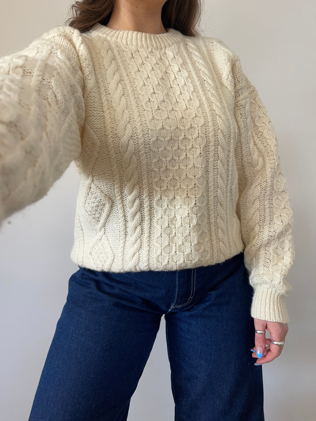 Vintage Cable Knit Jumper (M)